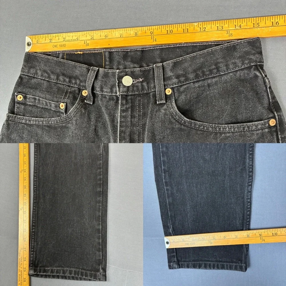 Vintage Y2K Levi's 505 Black Denim Straight Jeans Men's Size 30x29